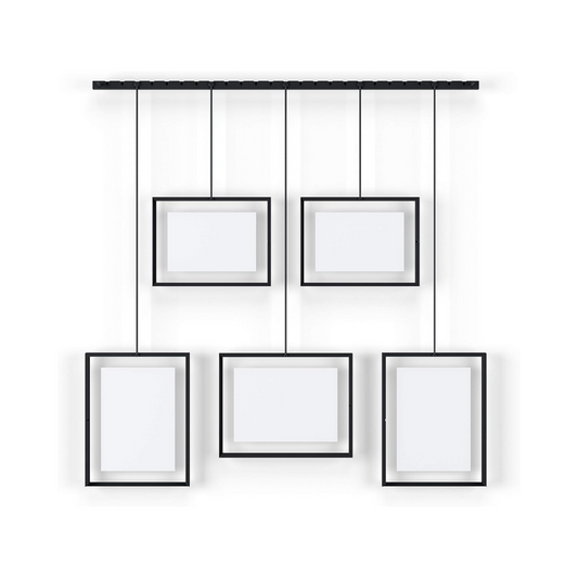 Exhibit Photo Display (5 Photos) - Black