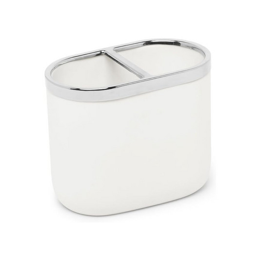 Junip Toothbrush Holder - White/Chrome
