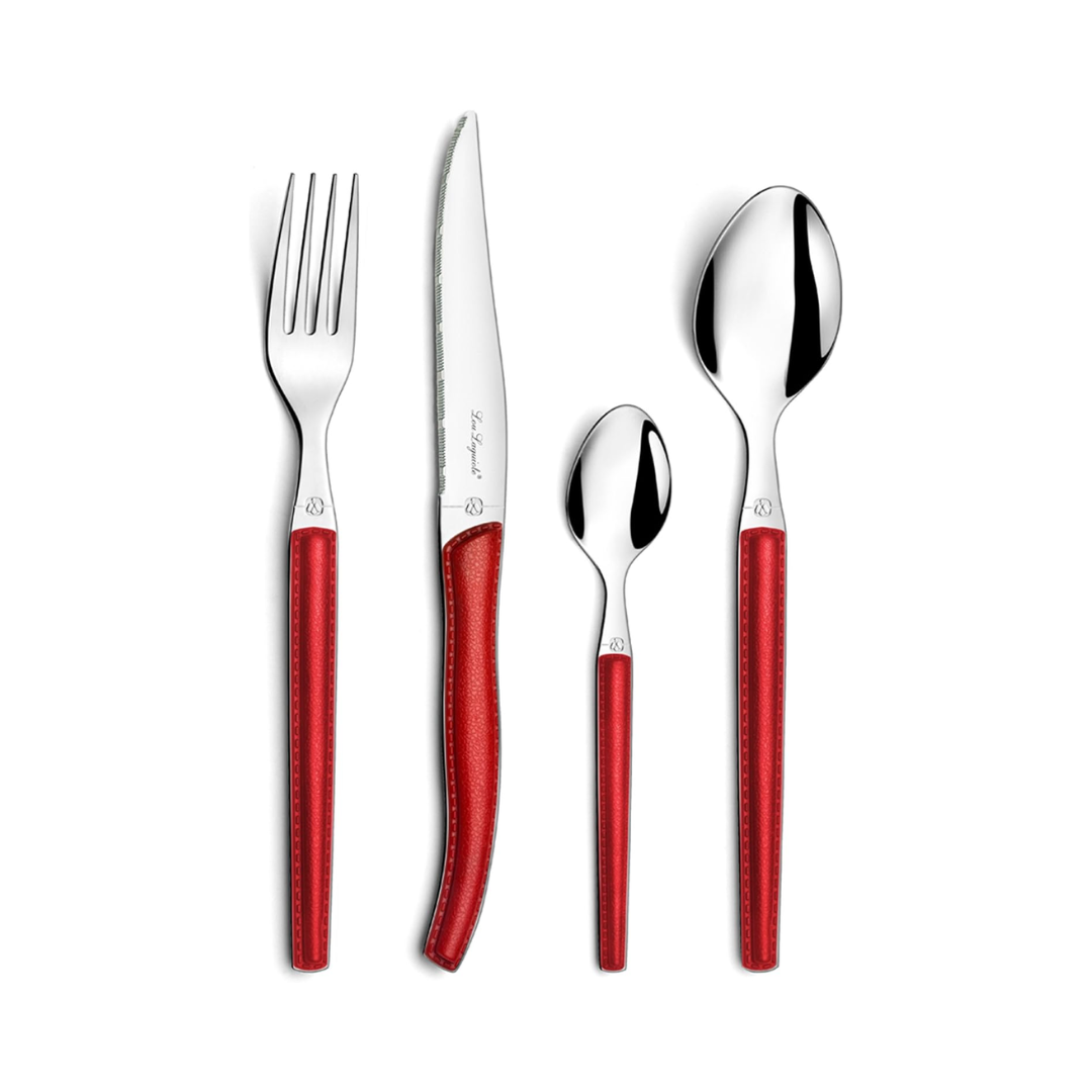 Sky Lag (24 Pieces Cutlery Set in Transparent Box) - Red