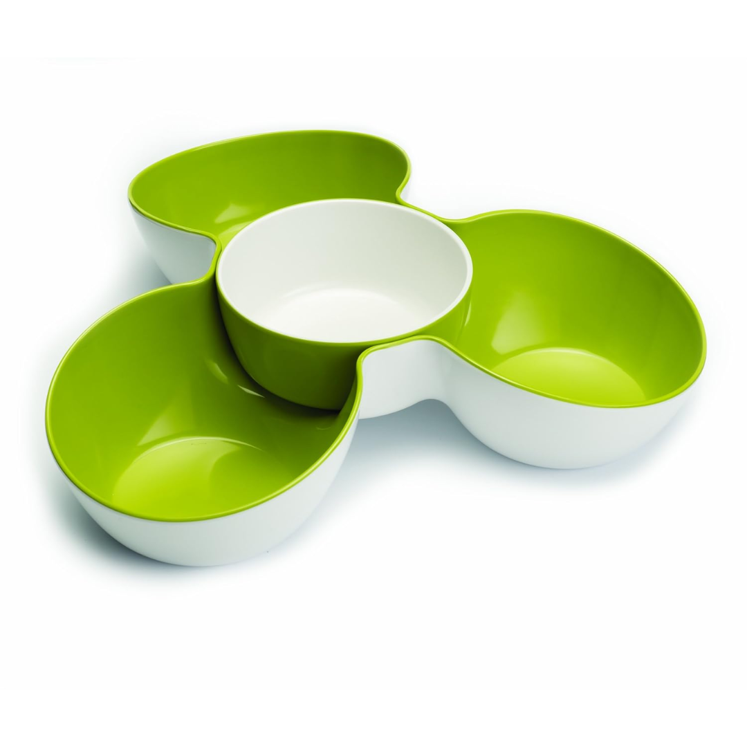 Triple Dish Set - White/Green