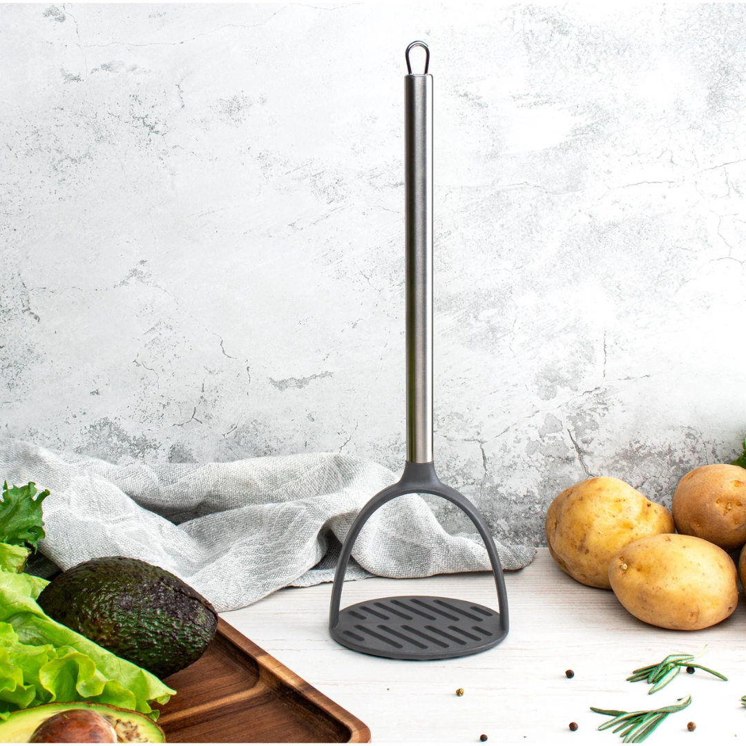 Profile Line - Potato Masher - Stainless Steel/Black Non-Stick