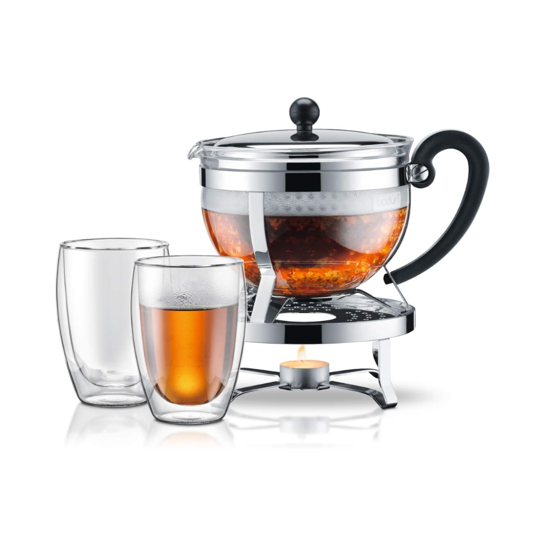 Chambord Tea Pot, 1.3L/44oz - Chrome Shiny