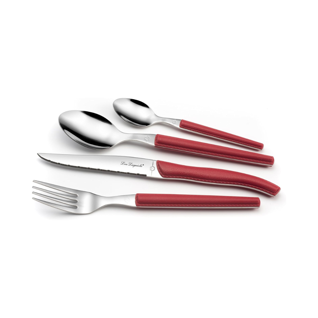 Sky Lag (24 Pieces Cutlery Set in Transparent Box) - Red