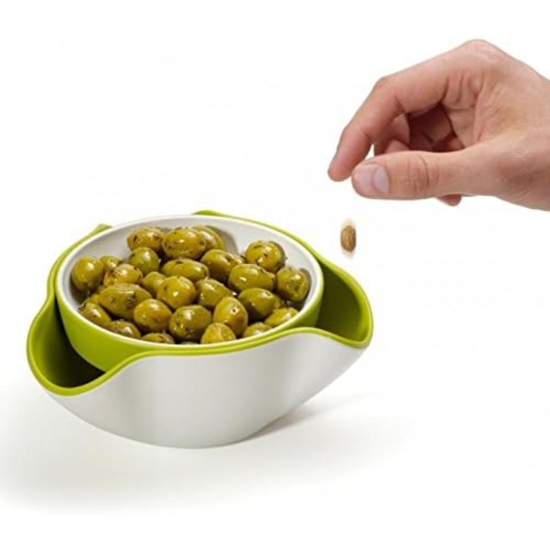 Double Dish - White/Green