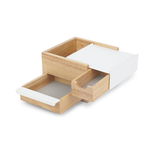 Mini Stowit Jewelry Box - Natural/White