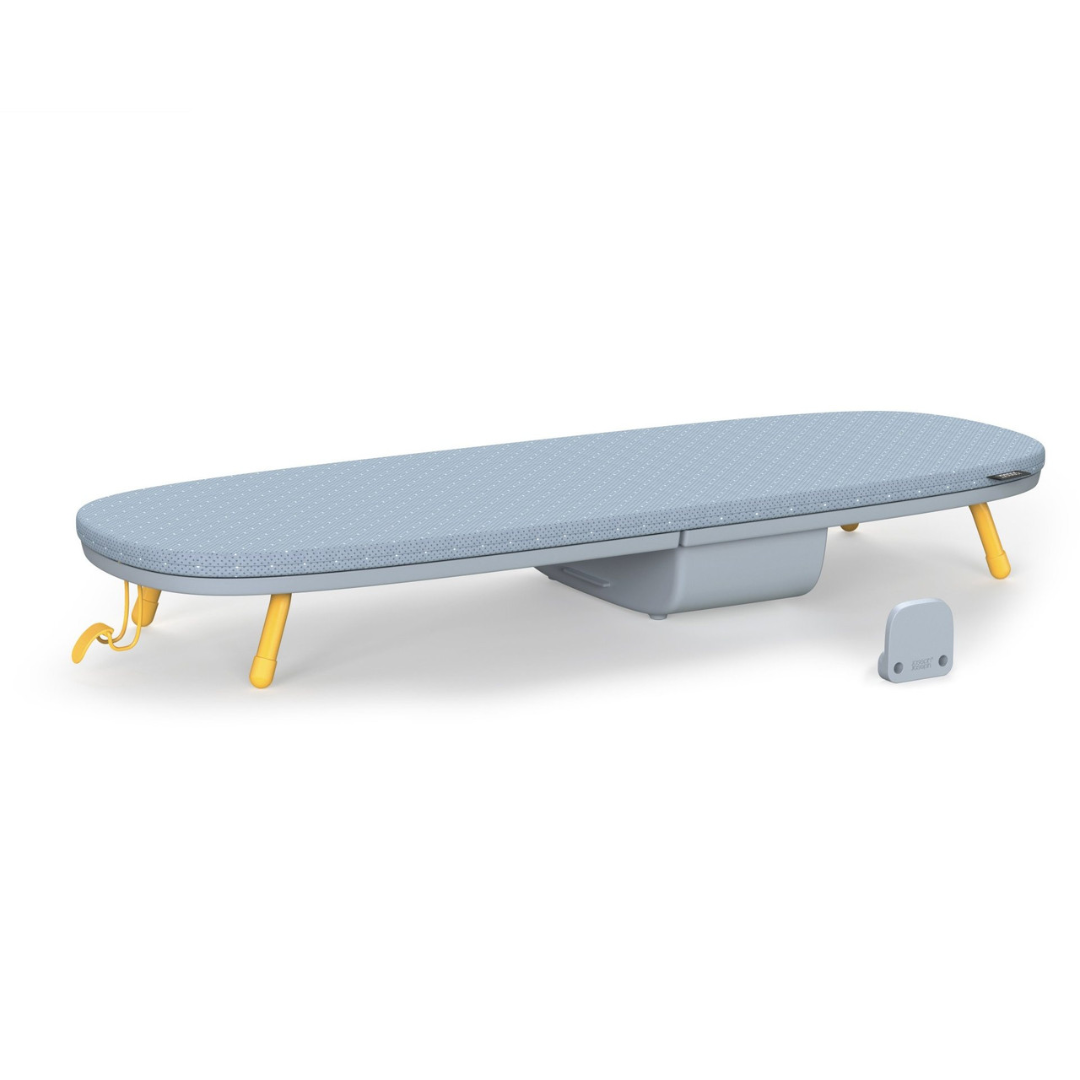 Pocket Folding Table-Top Ironing Board - Grey/Yellow