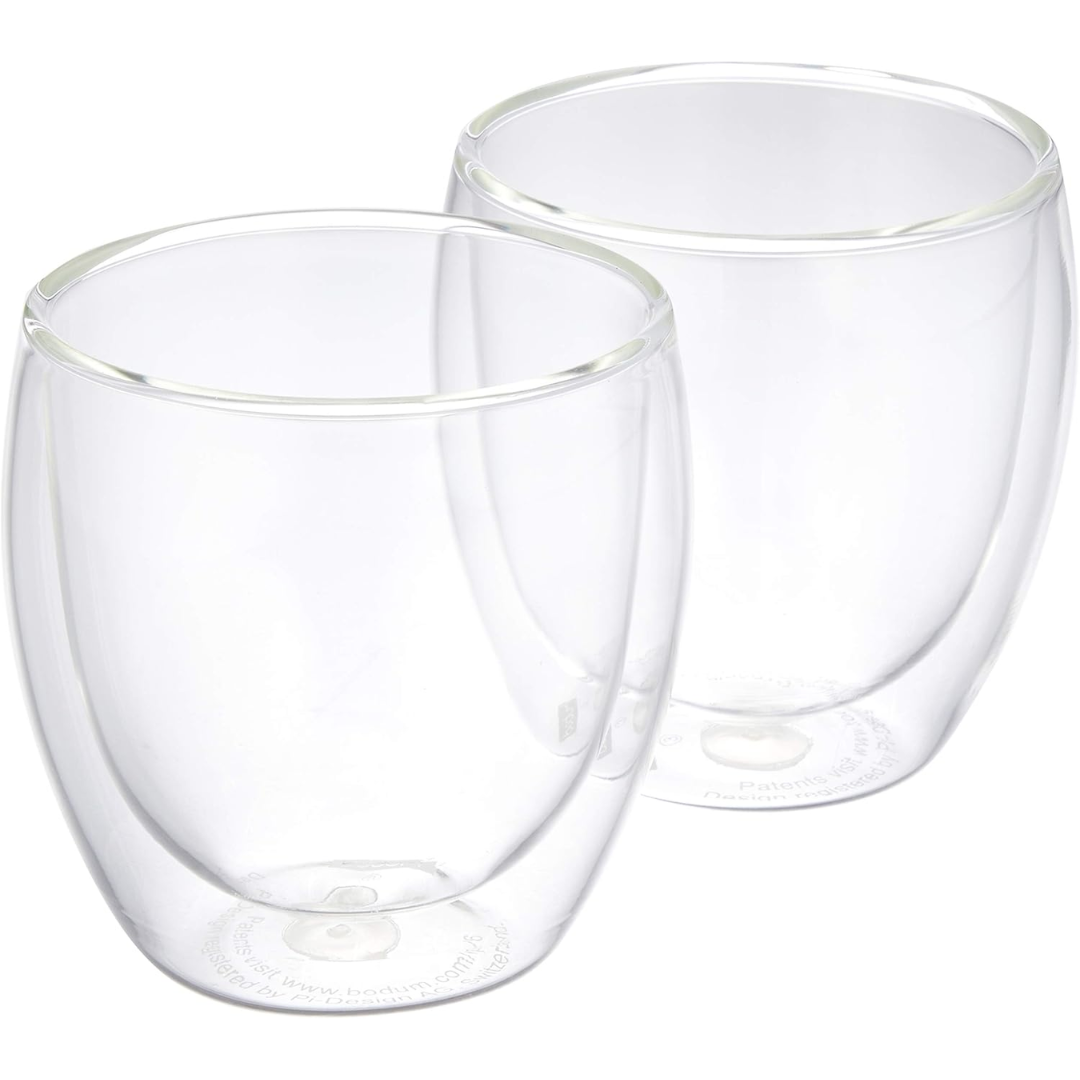 Pavina Double Wall Glass Small (Set of 2), 0.25L/8oz