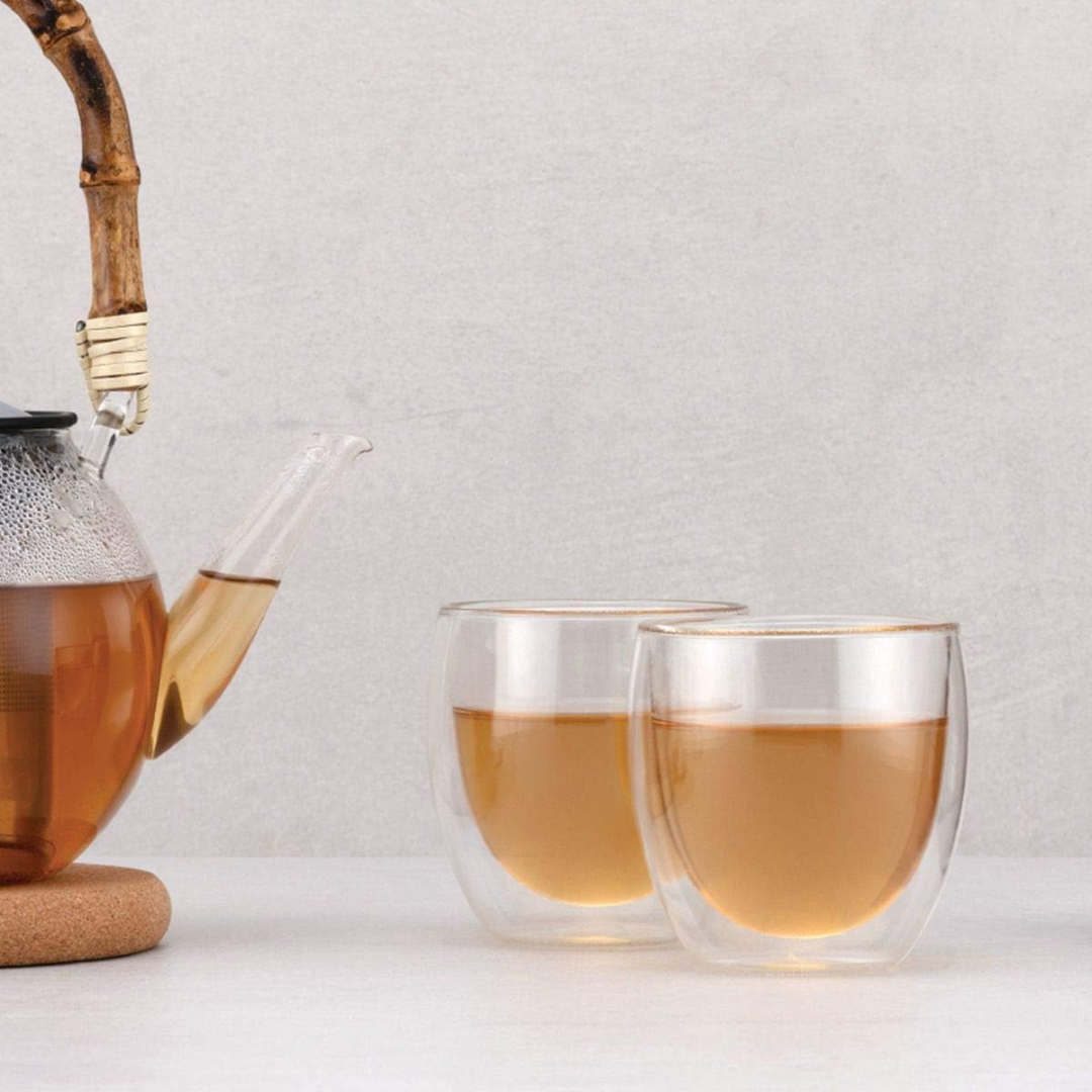 Pavina Double Wall Glass Small (Set of 2), 0.25L/8oz