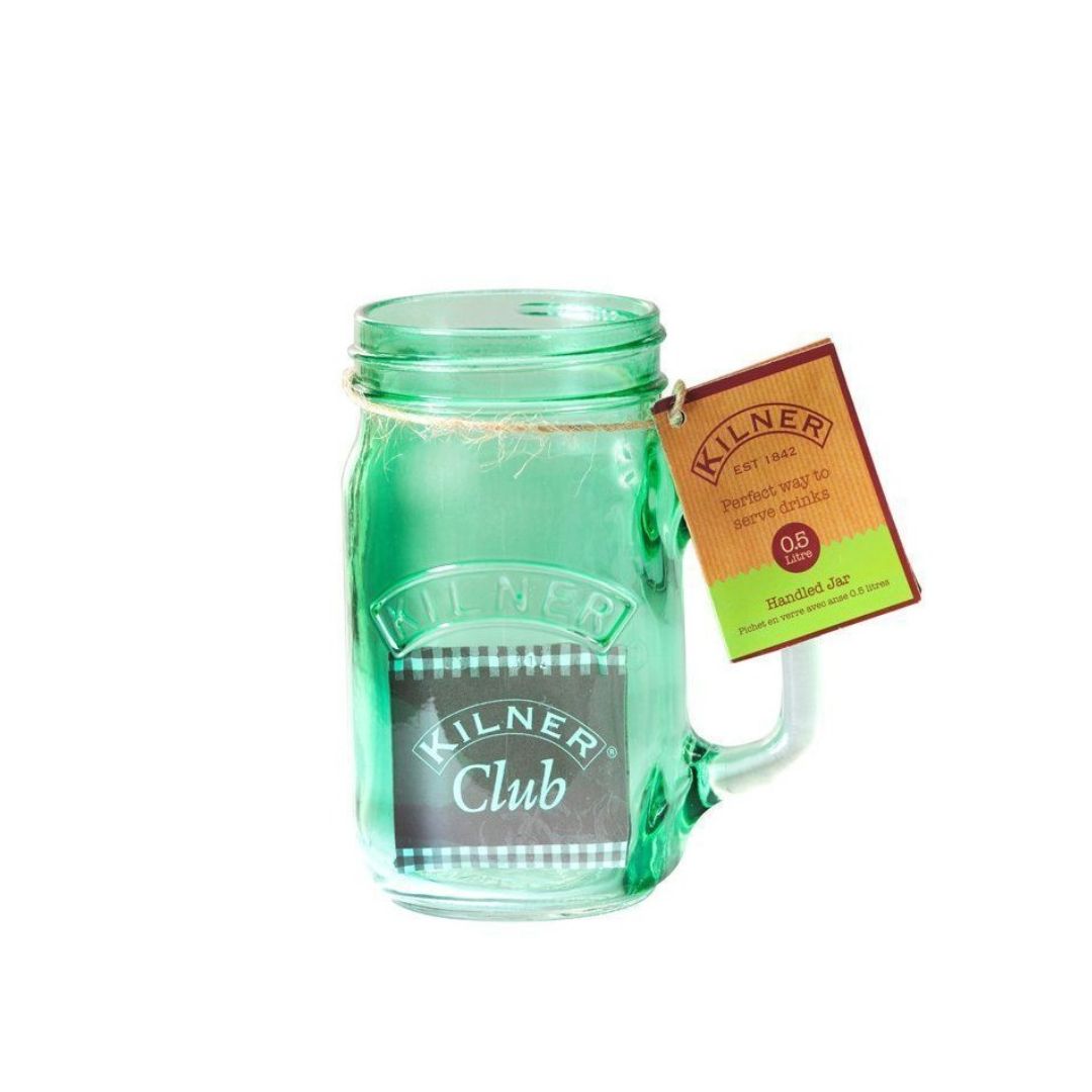 Colour Handled Jar, 0.5L - Green