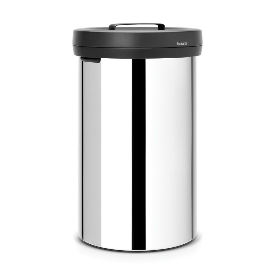 Big Bin 60 Litre - Brilliant Steel/Black Cap