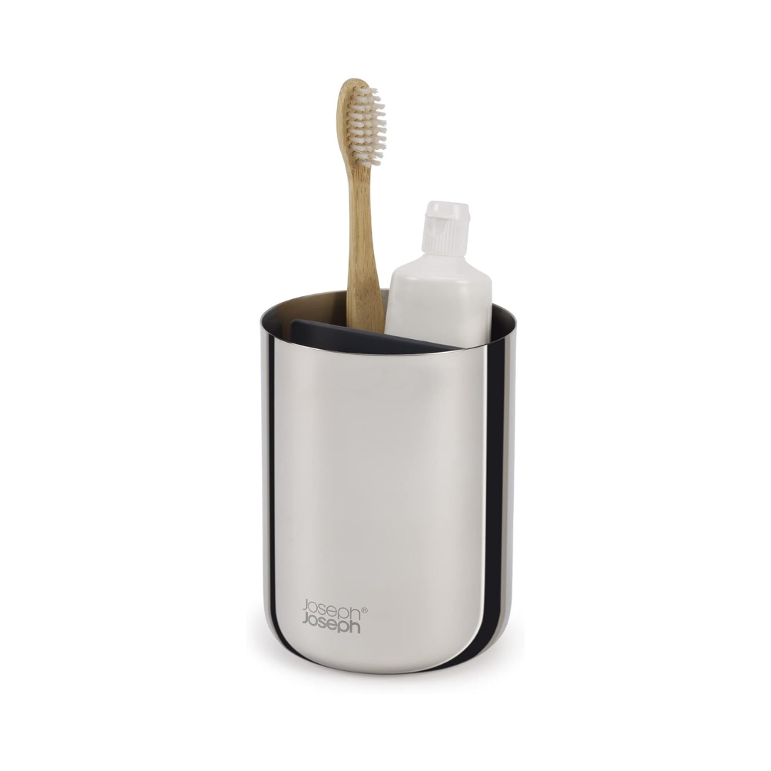Easystore Luxe Toothbrush Caddy - Steel