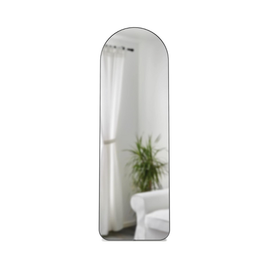 Hubba Arched Leaning Mirror 20"x62" - Metal/Titanium