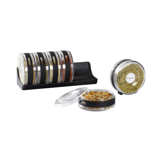 Cylindra Spice Rack - Black/Clear
