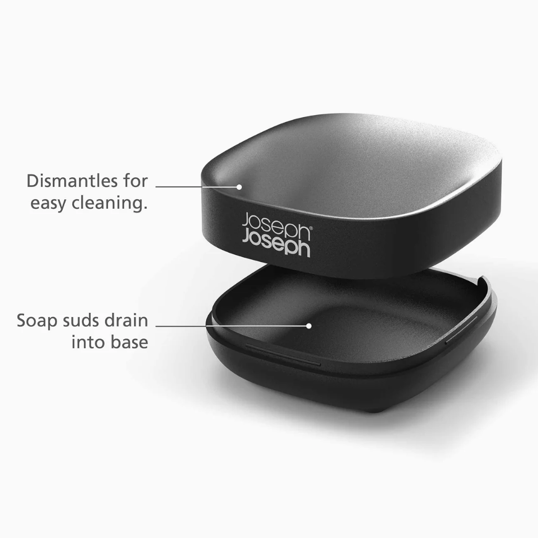 Slim Compact Soap Dish - Black