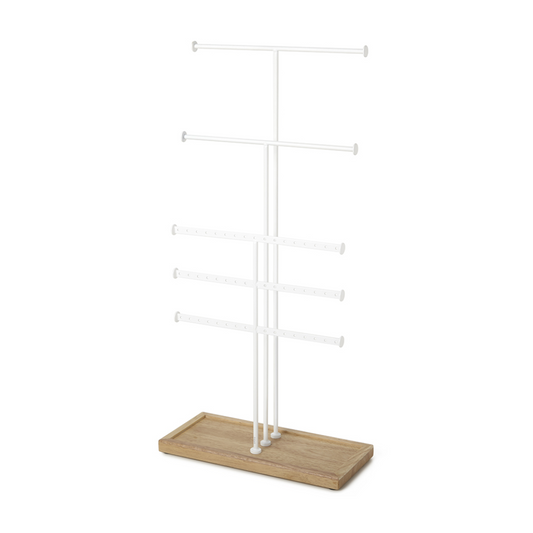 Trigem 5 Jewerly Stand (Knock Down) - White/Natural