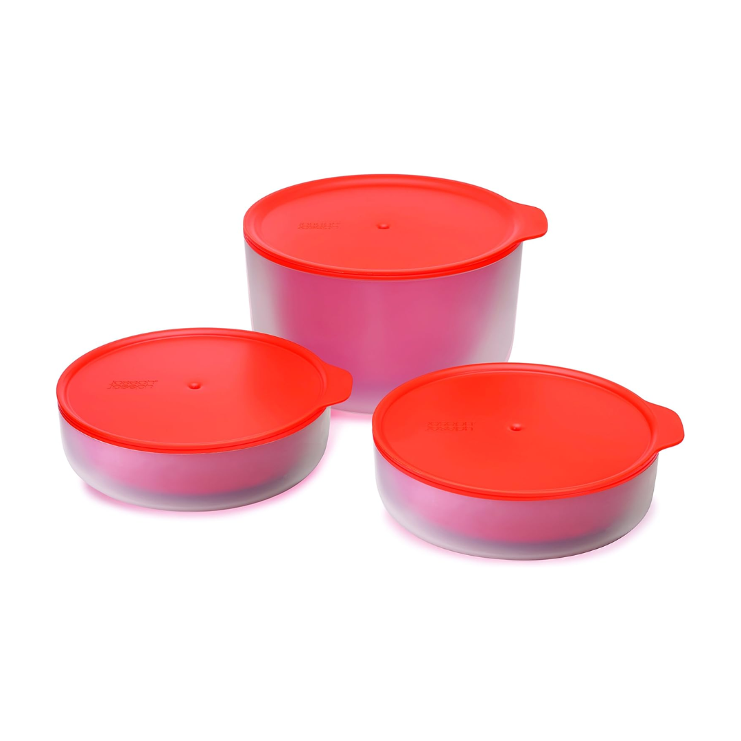 M-Cuisine Cool Touch Microwave Bowl (Set of 3) - Orange