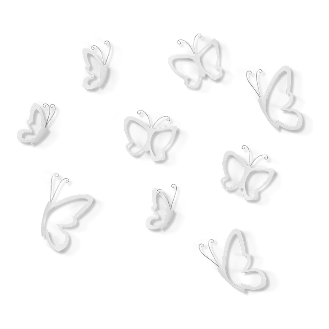 Monarchy (Set of 9) - White/Nickel