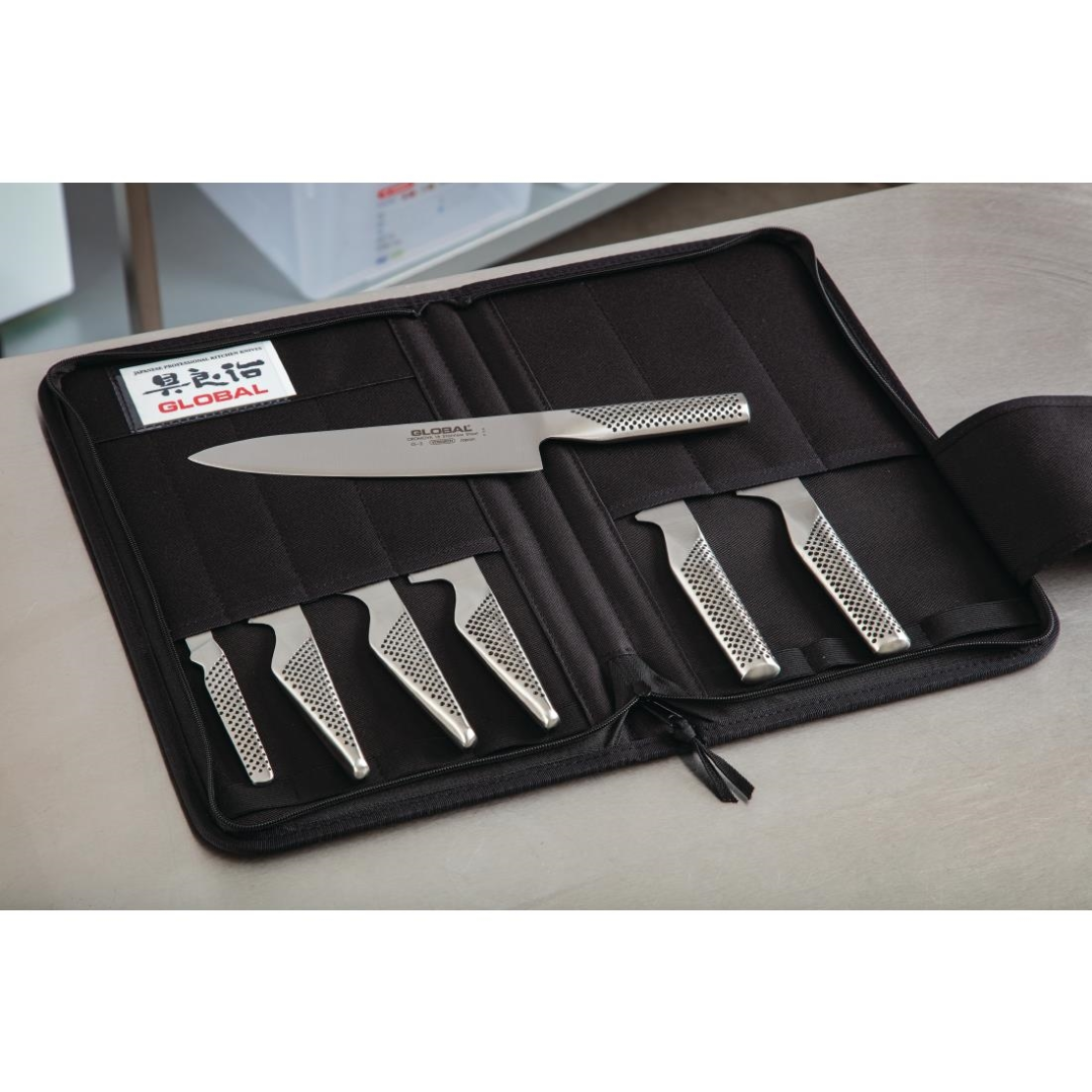 Gift Knife Case (Hard) with 7 Pockets in Silver Box (G-666/07)