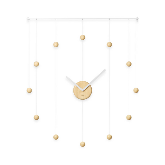 Hangtime Clock - White/Natural