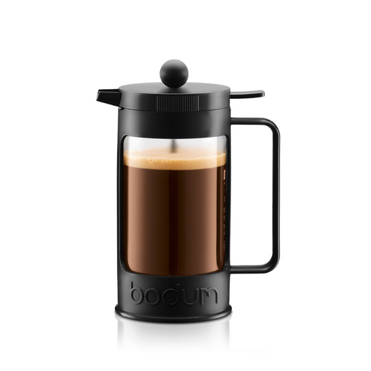 Bean French Press Coffee Maker 3 Cup, 0.35 Liters - Black