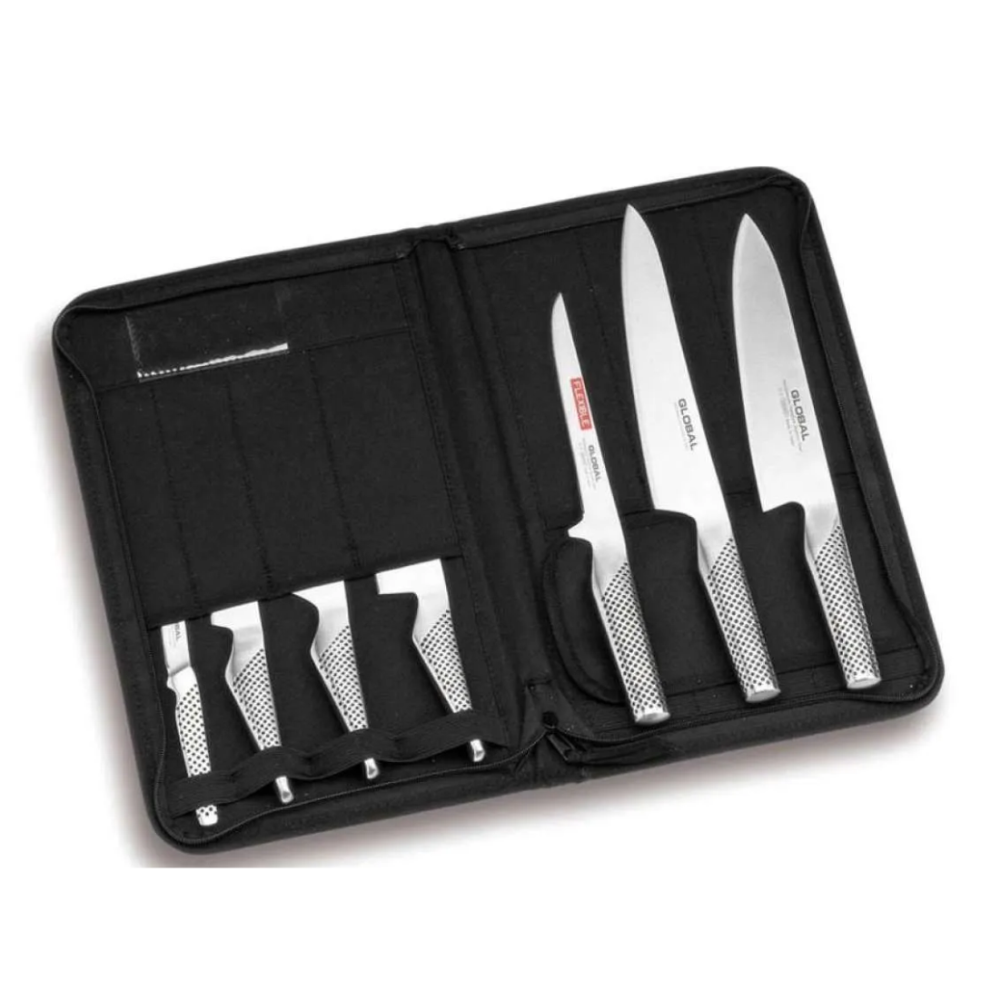 Gift Knife Case (Hard) with 7 Pockets in Silver Box (G-666/07)