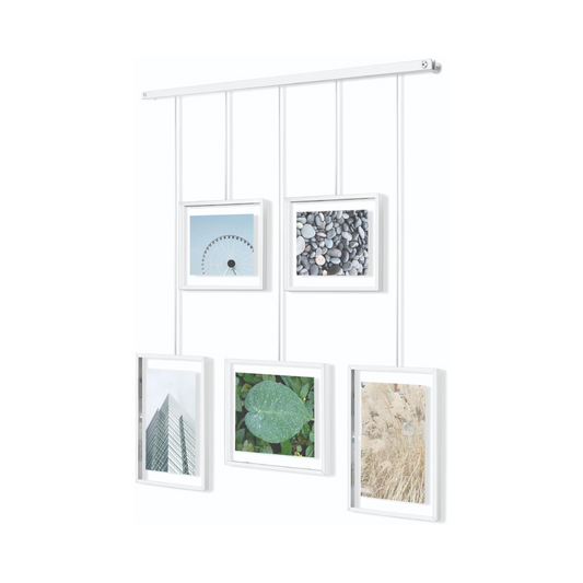 Exhibit Photo Display (5 Photos) - White