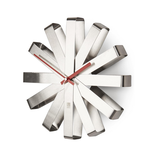 Ribbon Wall Clock 30cm - Steel