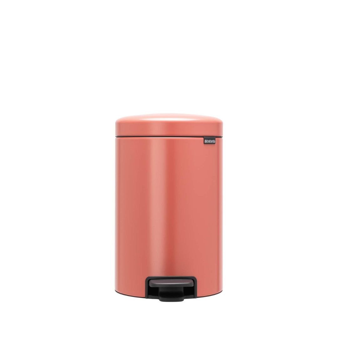 NewIcon Pedal Bin Silent 12 Litre - Terracotta Pink