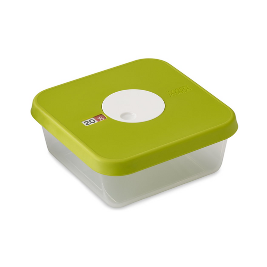 Dial Storage Container with Datable Lid Square - 1.2L