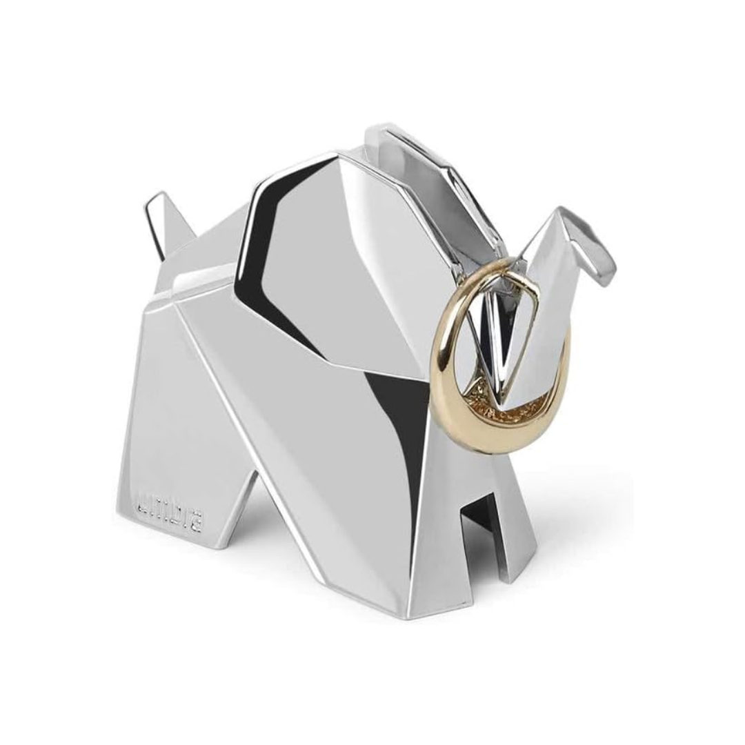 Origami Ring Holder (Swan, Elephant, Rabbit) - Chrome
