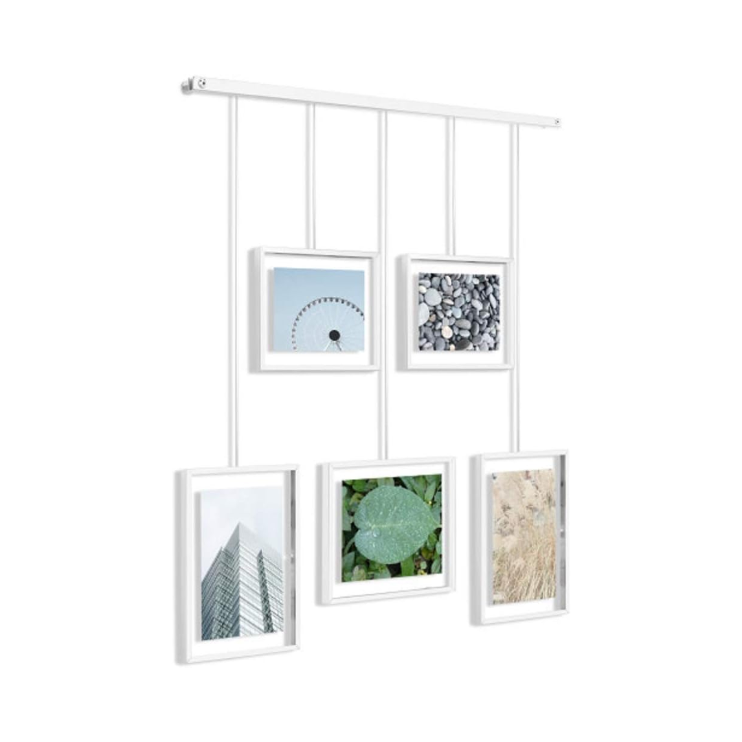 Exhibit Photo Display (5 Photos) - White
