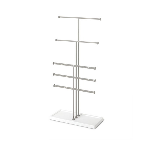 Trigem 5 Jewerly Stand (Knock Down) - White/Nickel