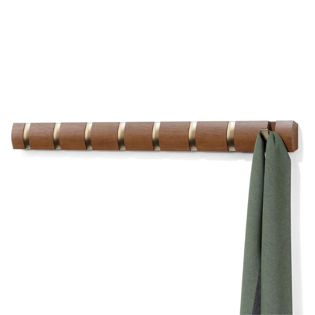 Flip 8 Hook - Light Walnut/White Gold