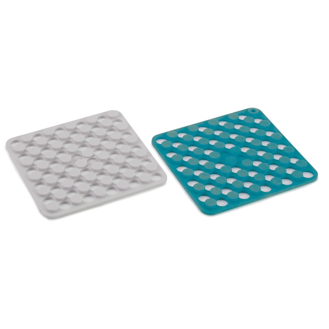 DUO Spot-On Silicone Trivets (Set of 2) - Dopal/Stone