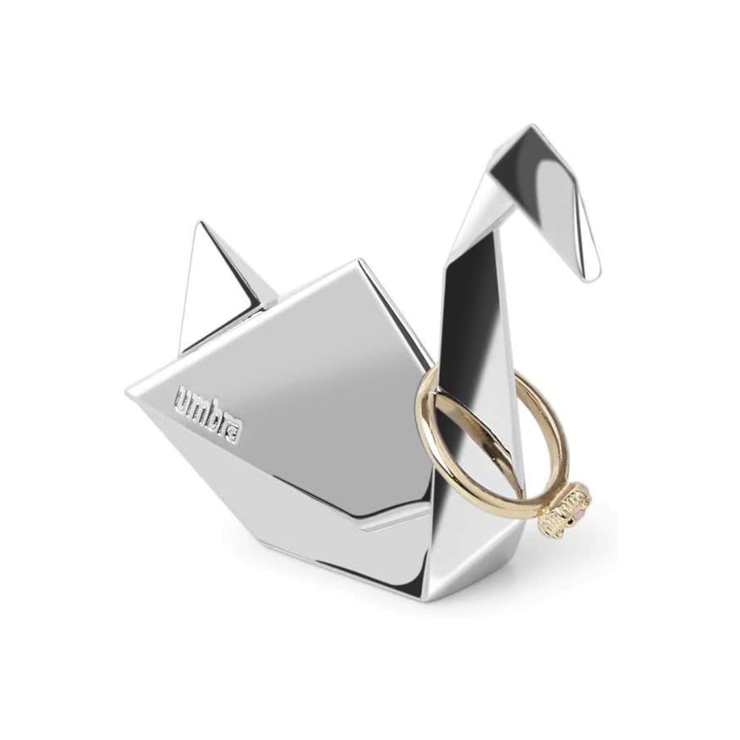 Origami Ring Holder (Swan, Elephant, Rabbit) - Chrome