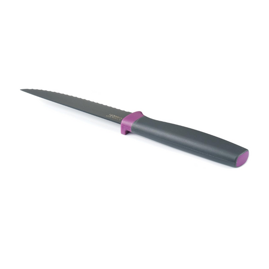 Elevated 5" Serrated Knife - Aubergine