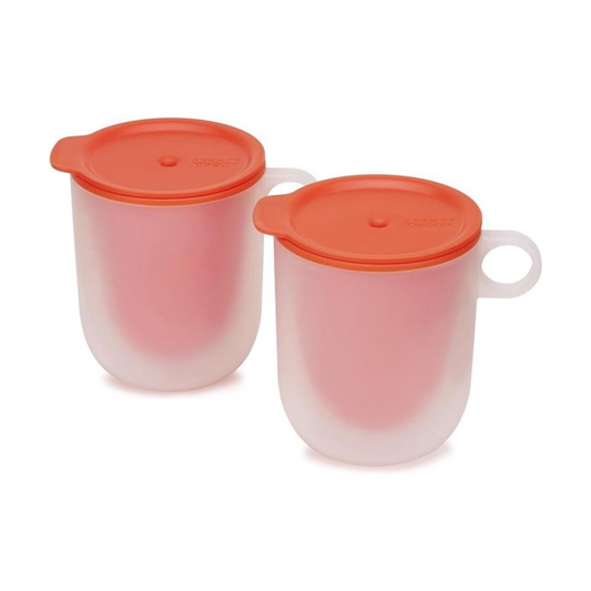 M-Cuisine Cool Touch Microwave Mug (Set of 2) - Orange
