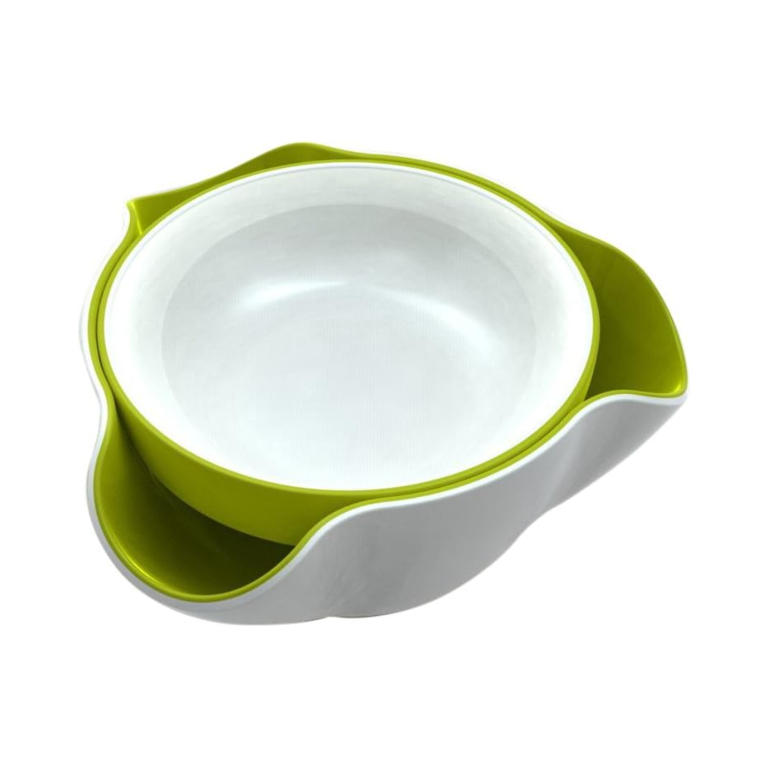Double Dish - White/Green