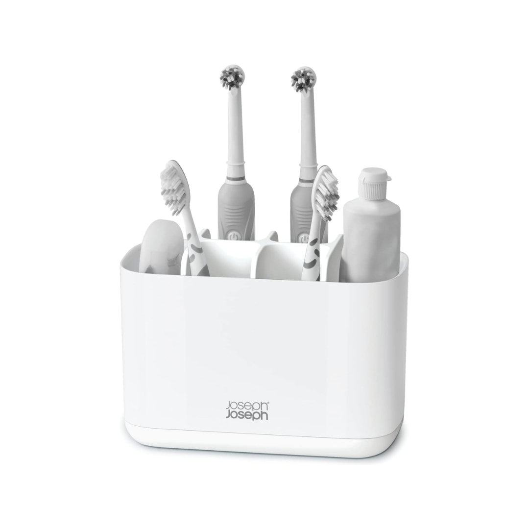Easystore Large Toothbrush Caddy - White