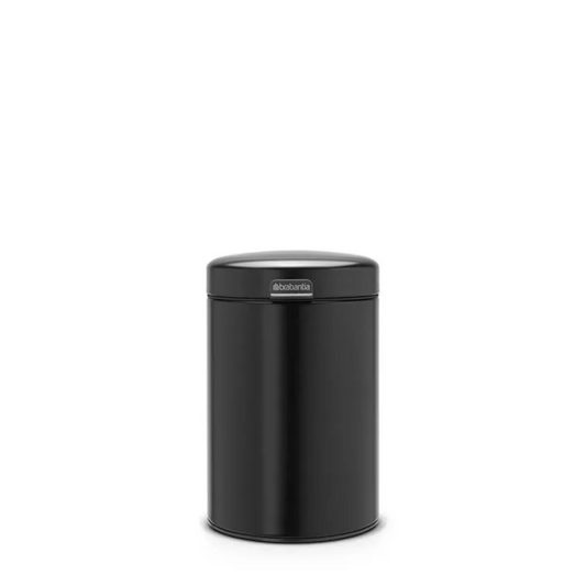 NewIcon Wall Mounted Bin Silent 3 Litre - Matt Black