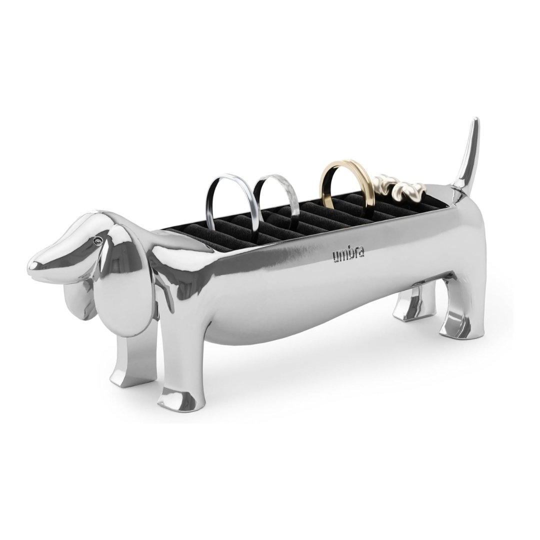 Dachsie Ring Holder - Chrome