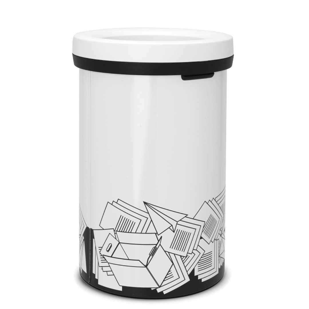 Open Top Bin 60 Litre - White/Paper Waste