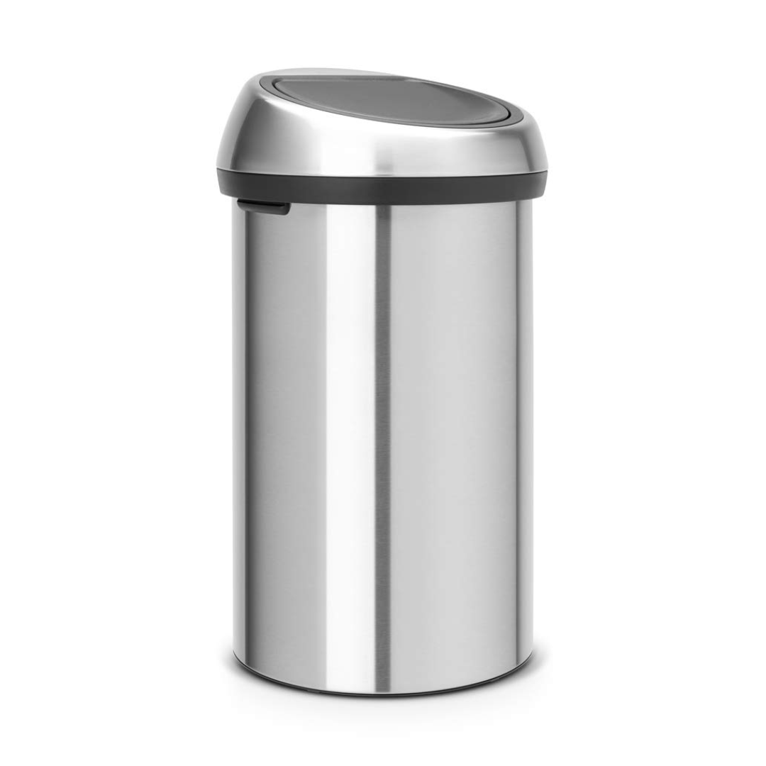 Touch Bin 60 Litre - Matt Steel Fingerprint Proof/Matt Steel Fingerprint Proof Lid