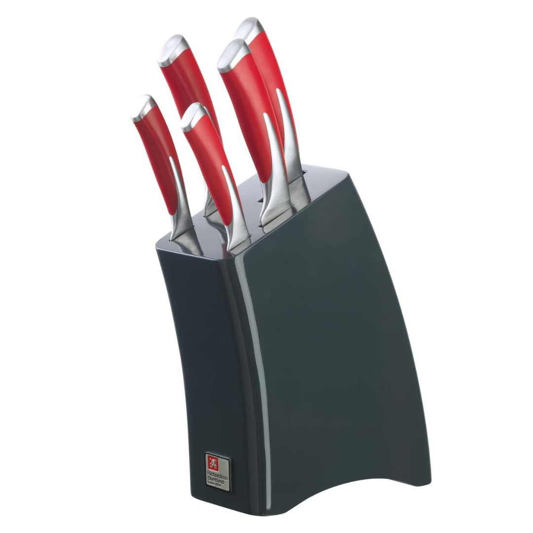 Kyu 5-pcs Knife Set Block Fire