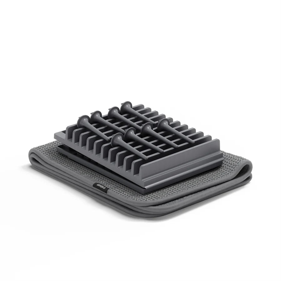 Udry Peg Drying Rack with Mat - Charcoal