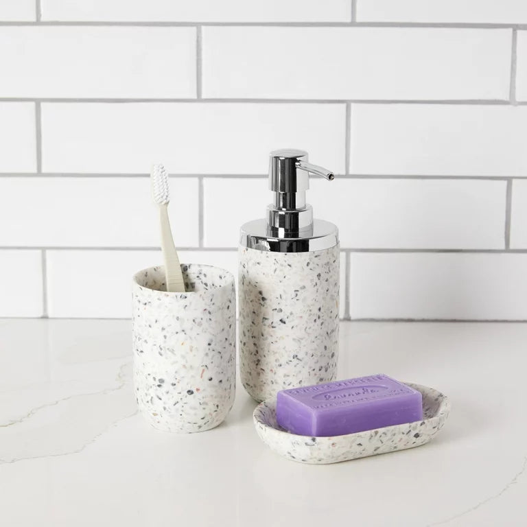 Junip Oval Soap Dish Terrazzo - Grey/Multi