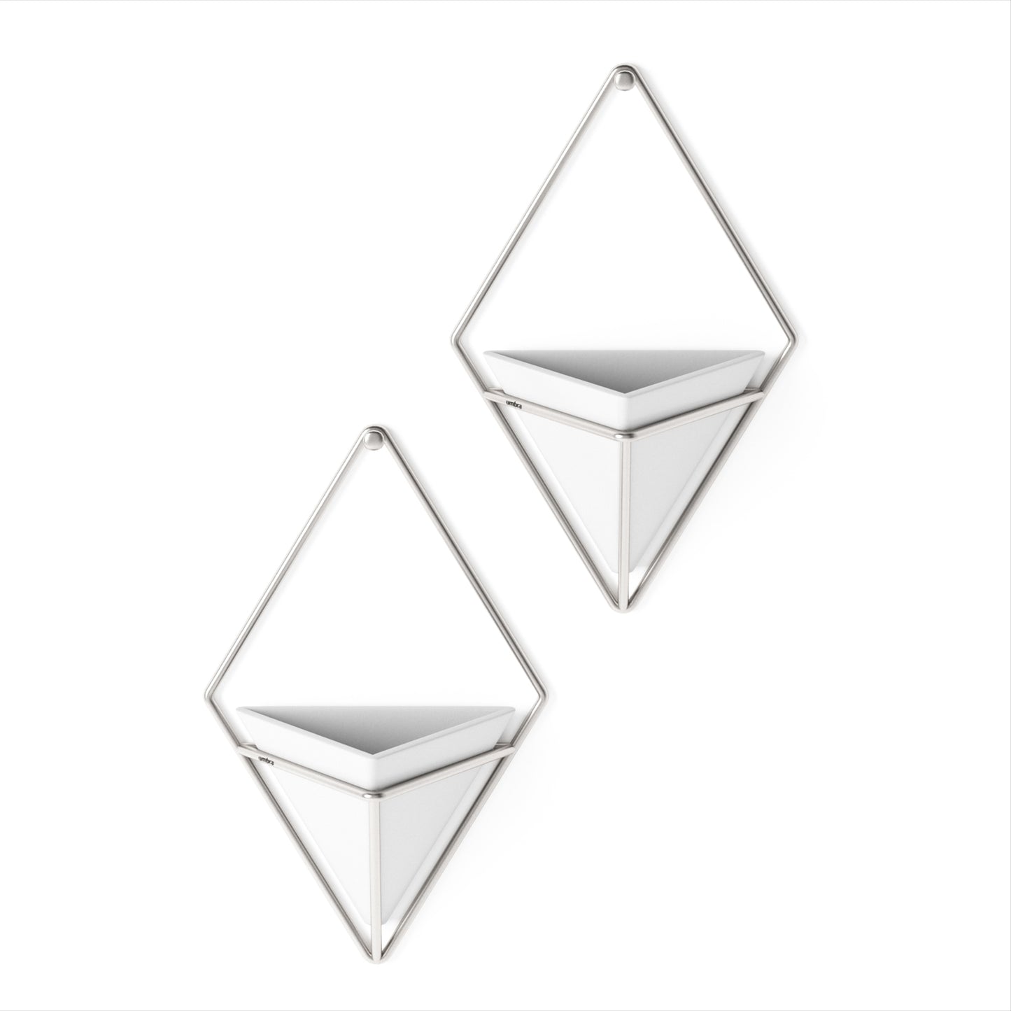 Trigg Wall Display (Set of 2) - White/Nickel