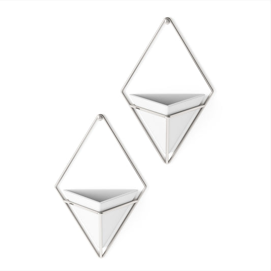 Trigg Wall Display (Set of 2) - White/Nickel