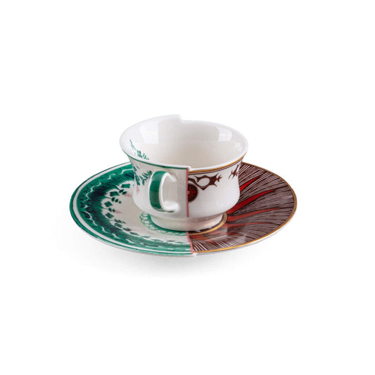 Hybrid Coffee Cup with Saucer in Porcelain - Chucuito