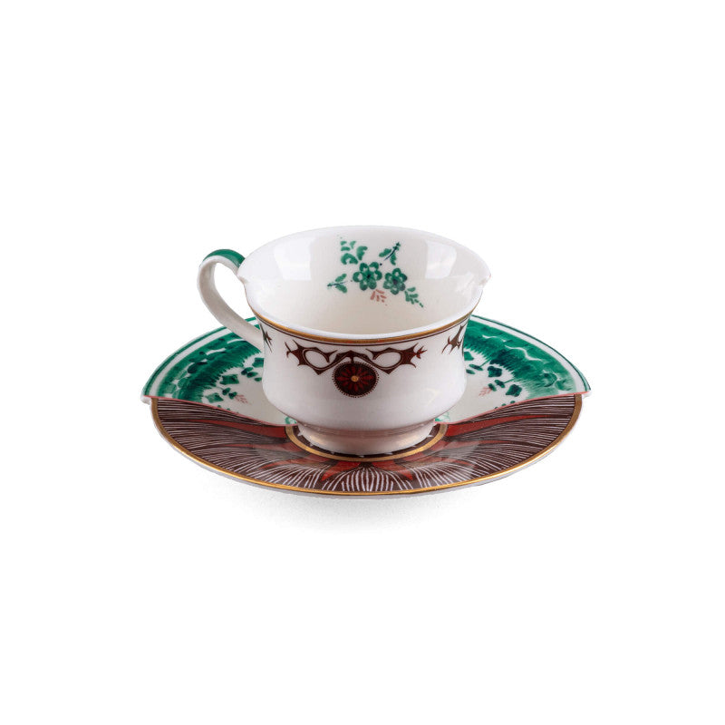 Hybrid Coffee Cup with Saucer in Porcelain - Chucuito